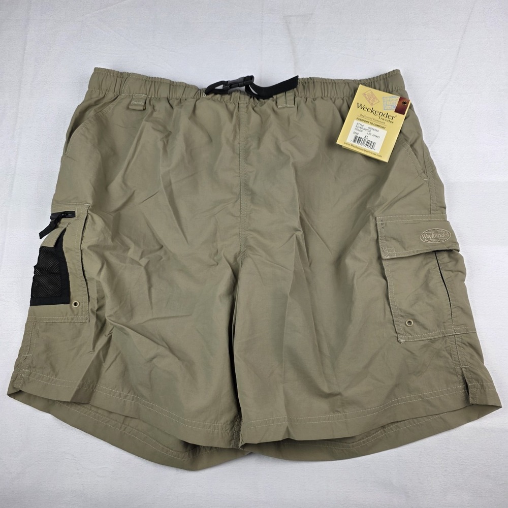 The Weekender Traveler Adventure Series Shorts Mens Size XL Brown Nylon Bottoms